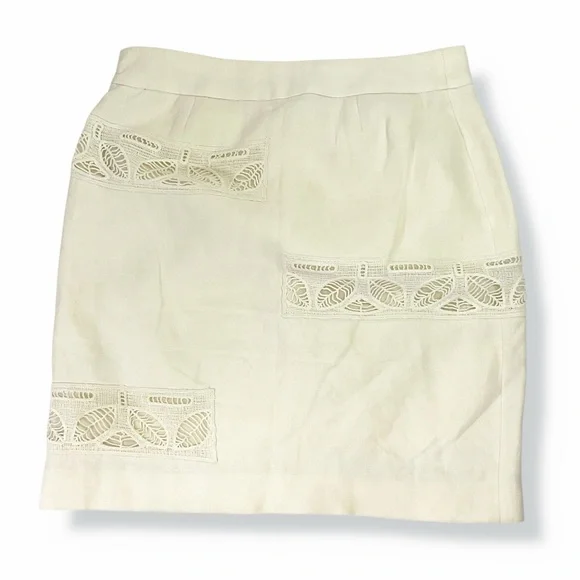 Anthropologie Moulinette Soeurs Embroidered Linen Mini Skirt - Picture 2 of 6